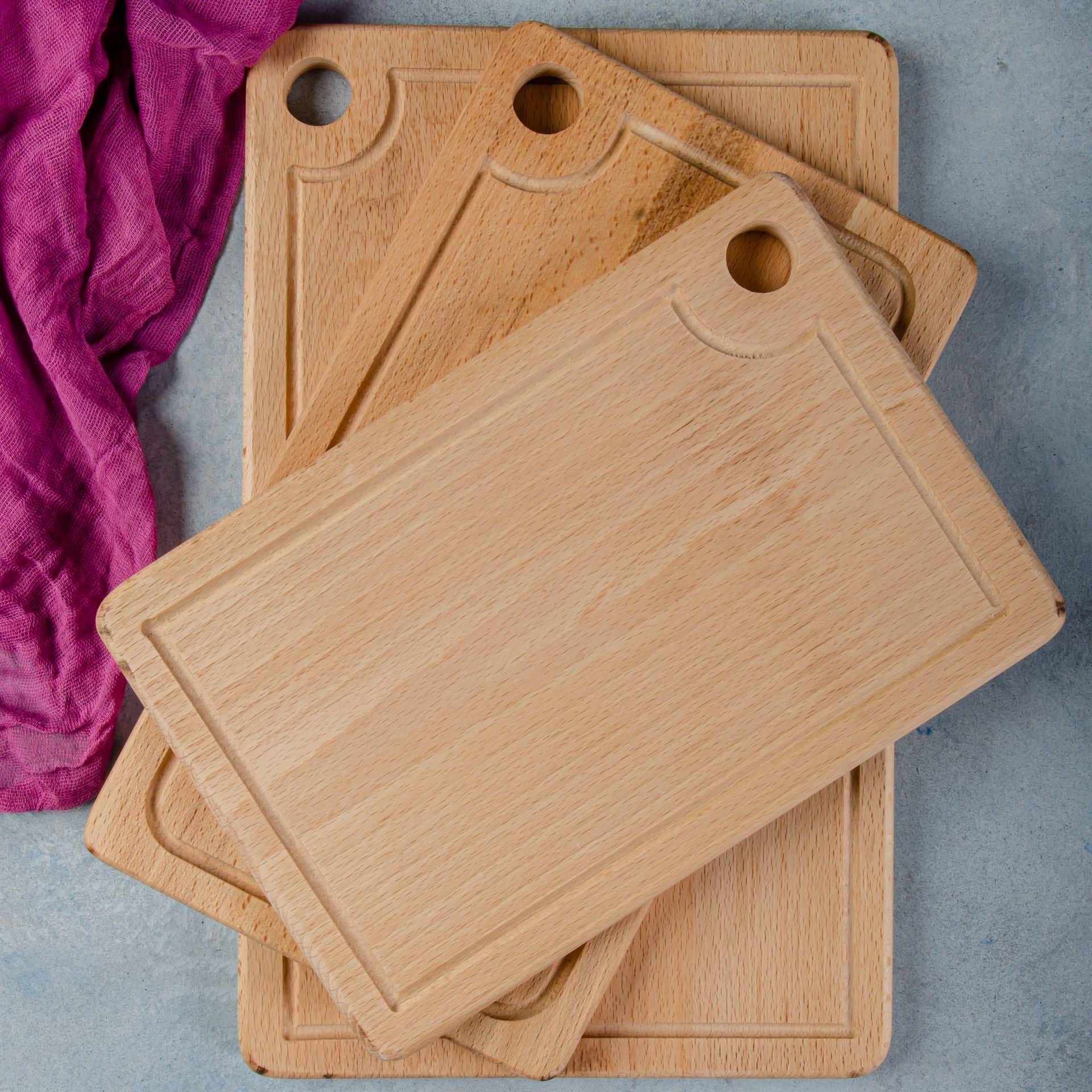 Homepro Wooden Cutting Board, 30X20 Cm - Beige