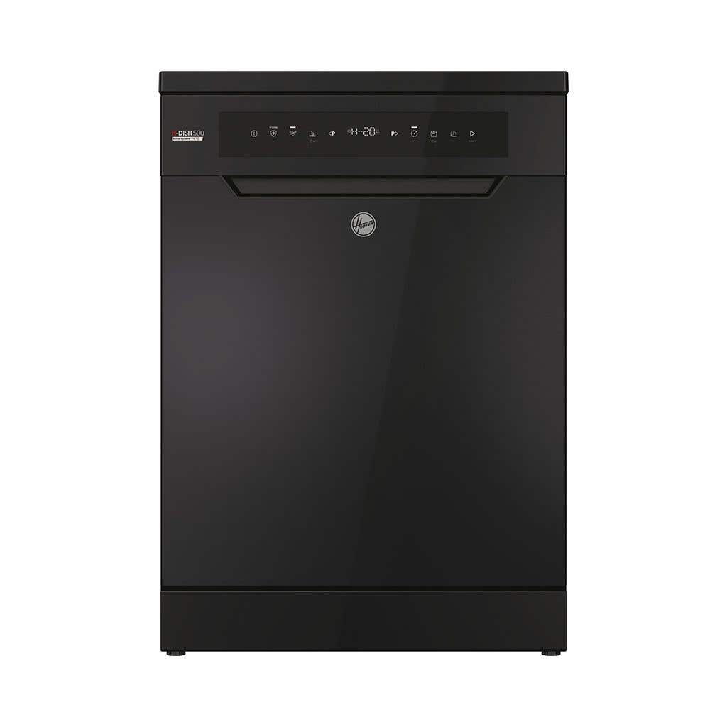 Hoover HF5C7F1PB-EG Inverter Dishwasher, 15 Place Settings, 8 Programs, 60 cm, Digital Display - Black