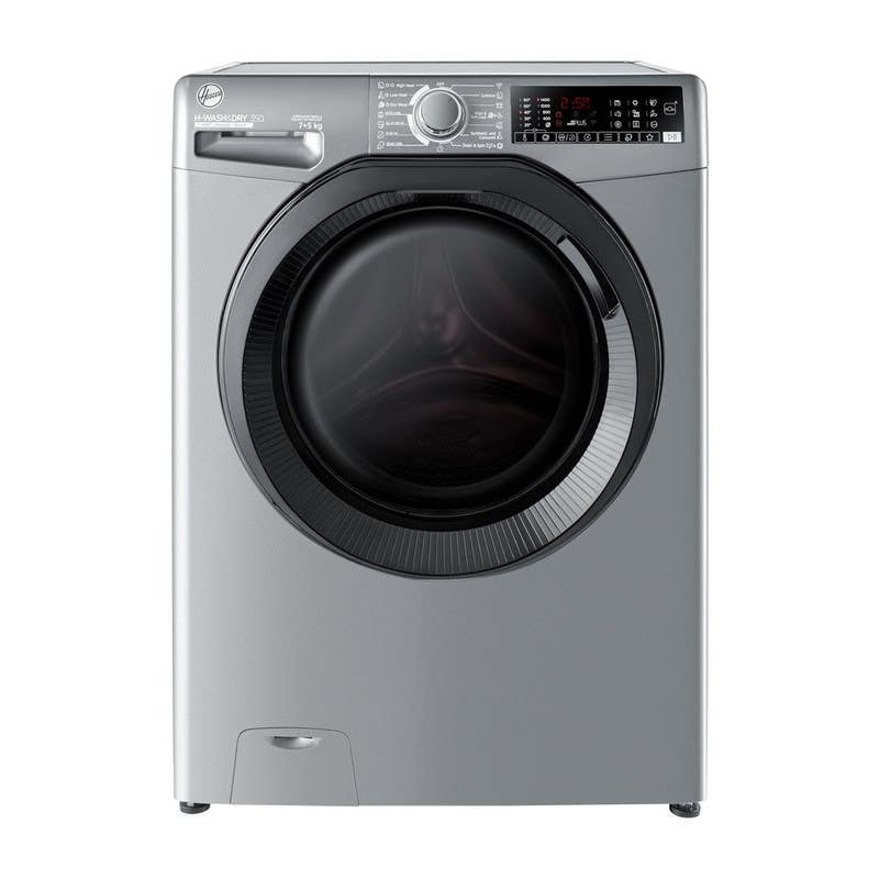 Hoover H3DPS4756TMBRELA Fully Automatic Washing Machine, 7 kg, 1400 RPM, 5 kg Dryer, Inverter - Silver