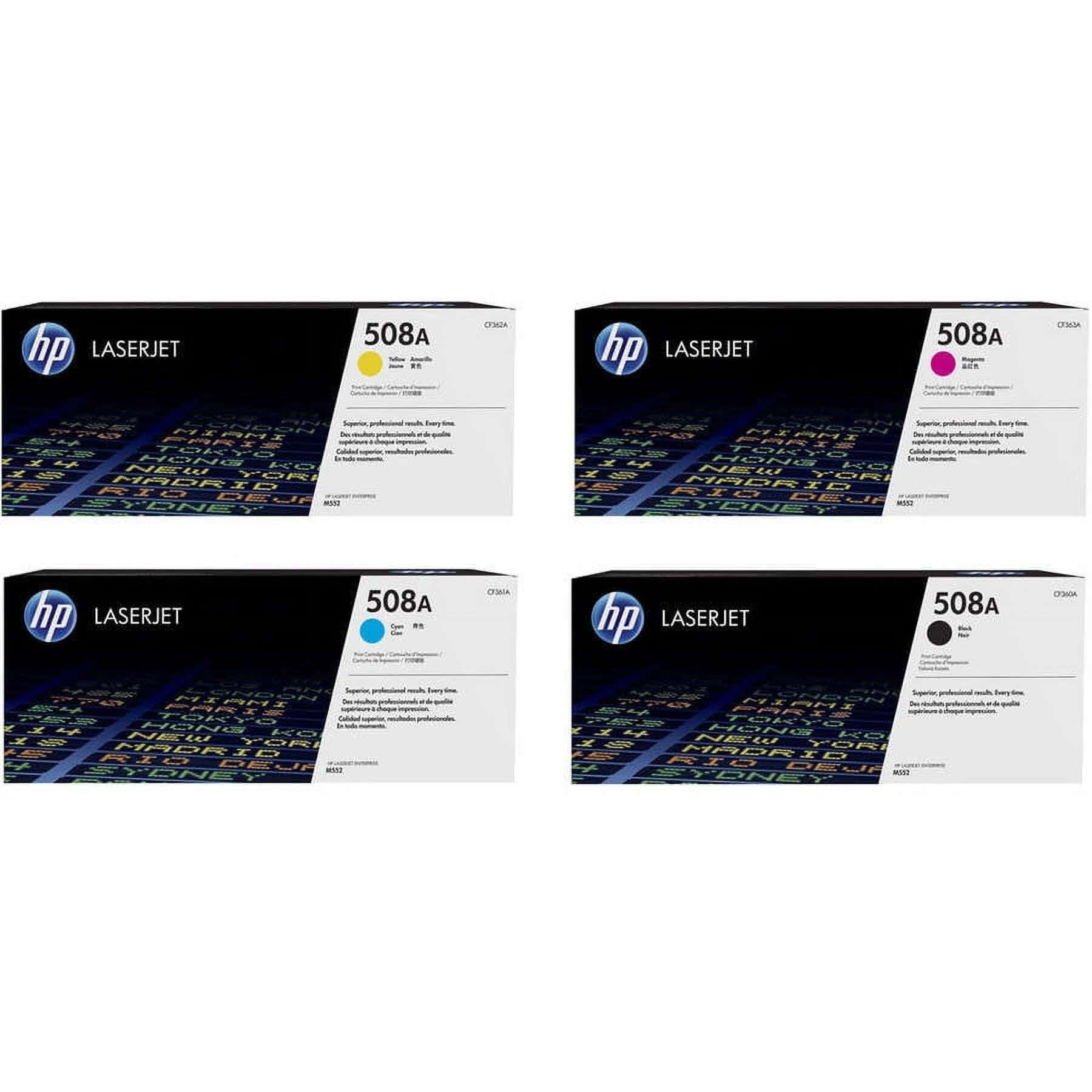 HP LaserJet Toner Cartridge, 508A, Multi-Color Kit - CF360A