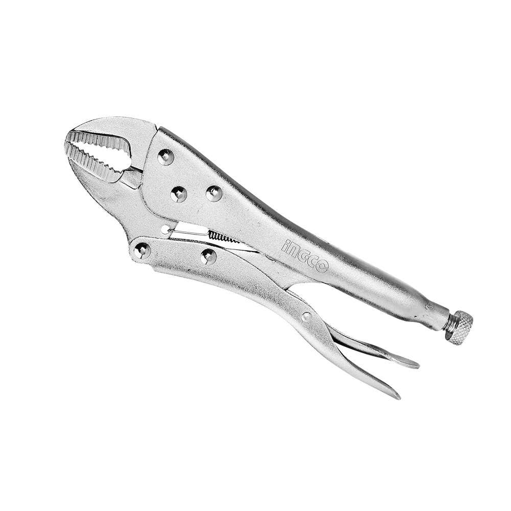 Ingco Pliers, 10 Inch, straight jaw - Silver