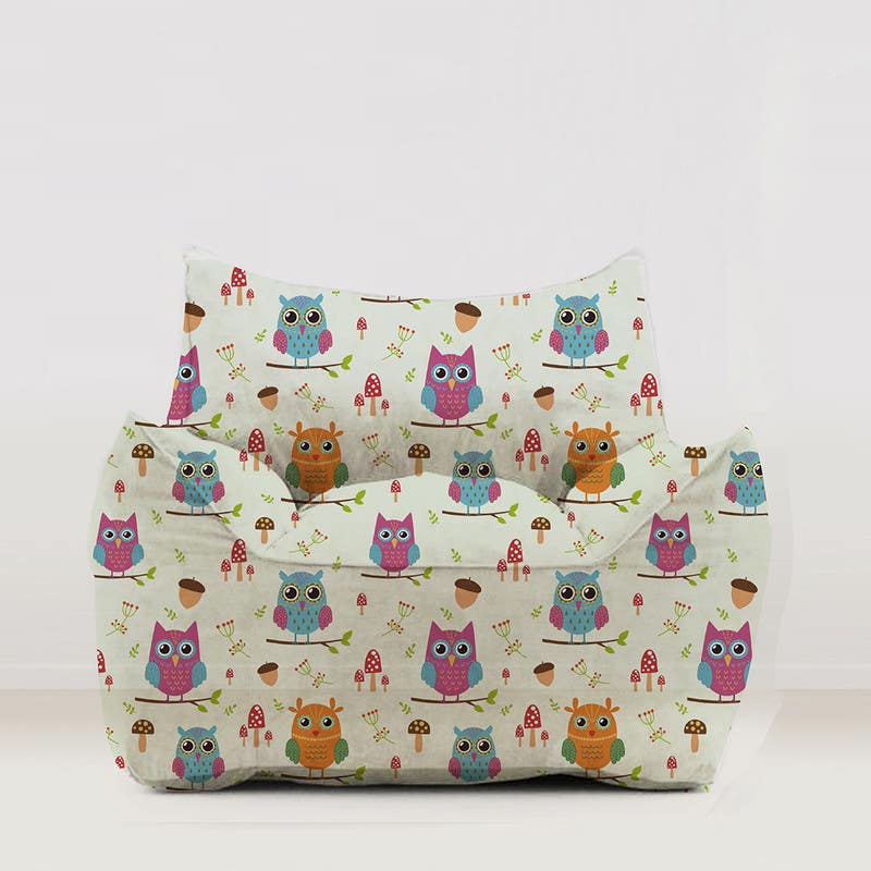 Velvet Bean Bag, 50×50×50 cm - Multicolor