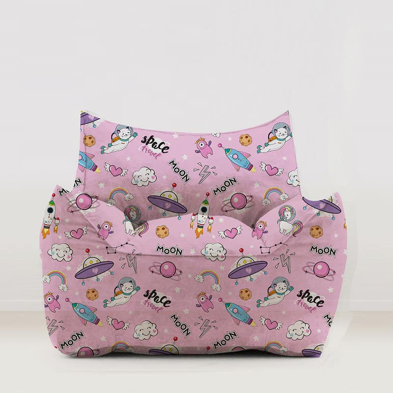 Velvet Bean Bag, 50×50×50 cm - Multicolor