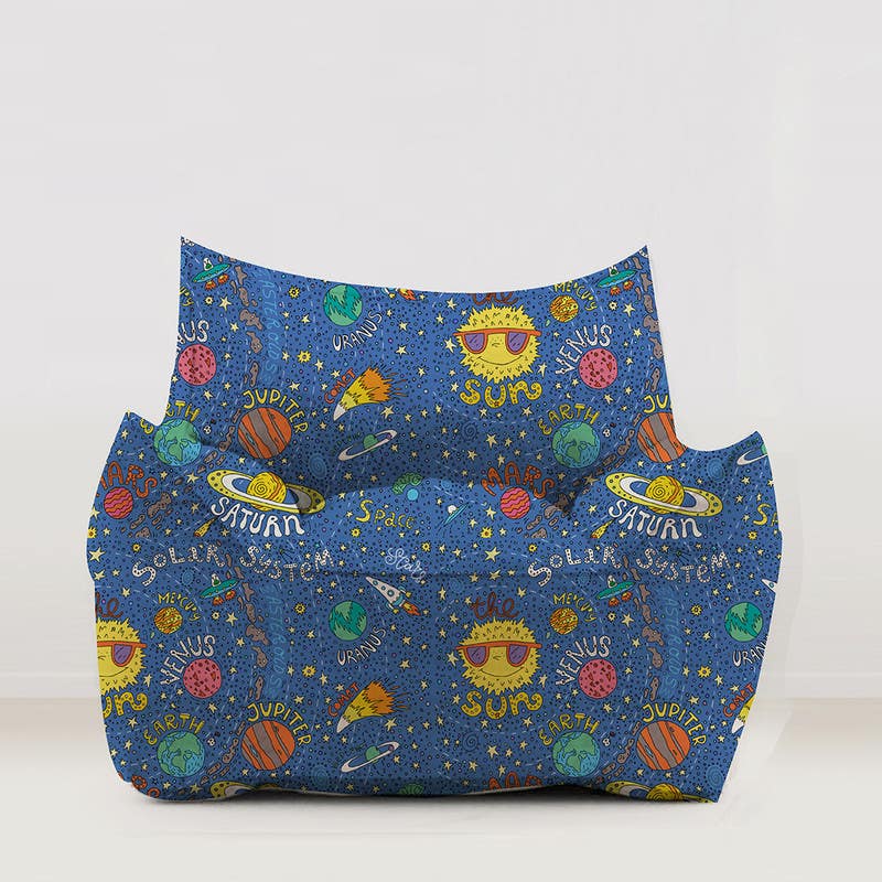 Velvet Bean Bag, 50×50×50 cm - Multicolor