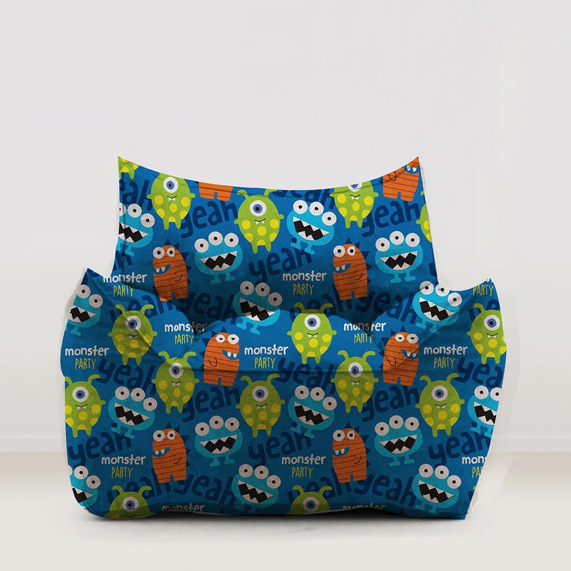 Velvet Bean Bag, 50×50×50 cm - Multicolor
