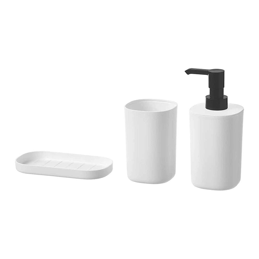 Ikea Bathroom Accessory Set, 3 Pieces - White