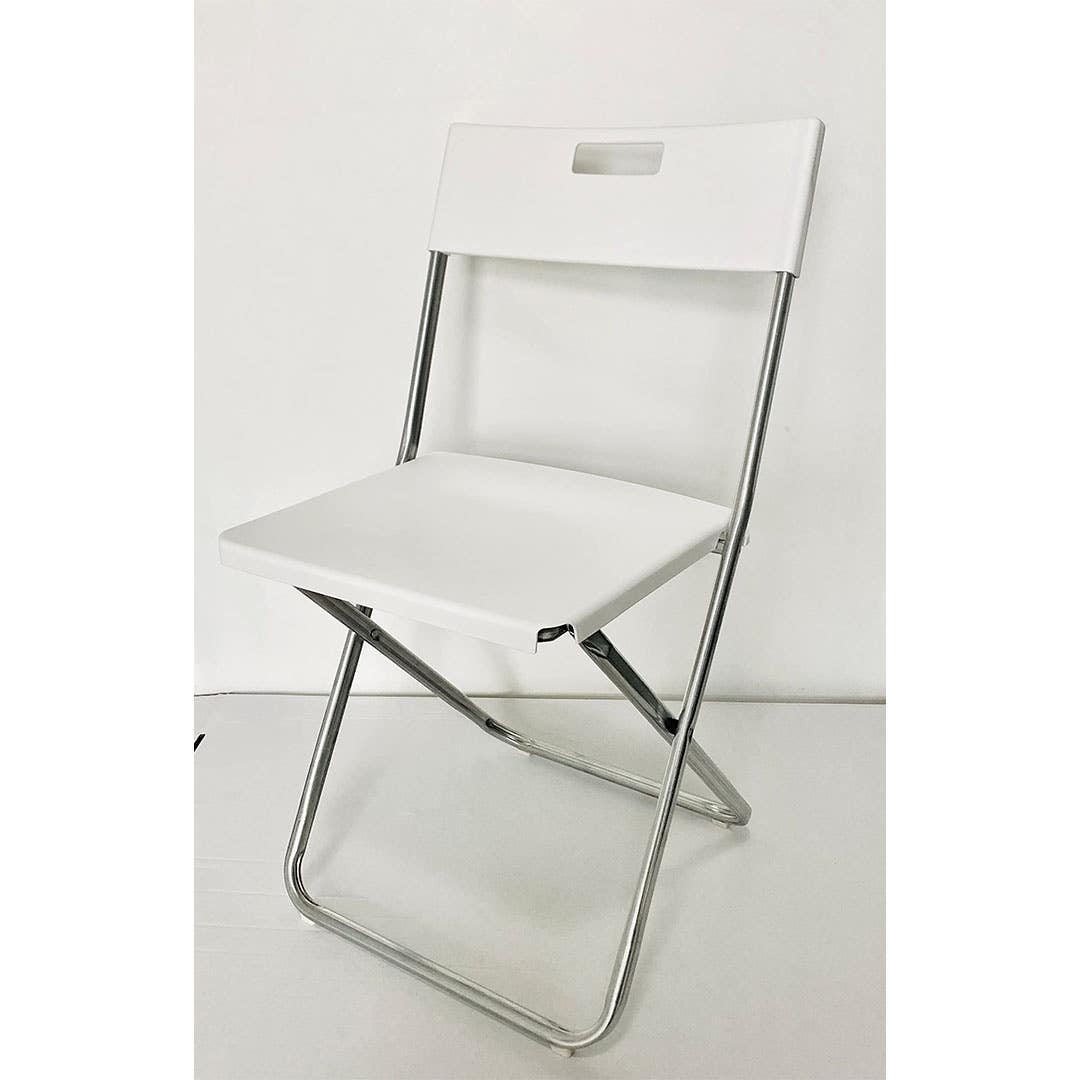 Ikea Chair, Gundi, Metal, 40X45X80 cm - White
