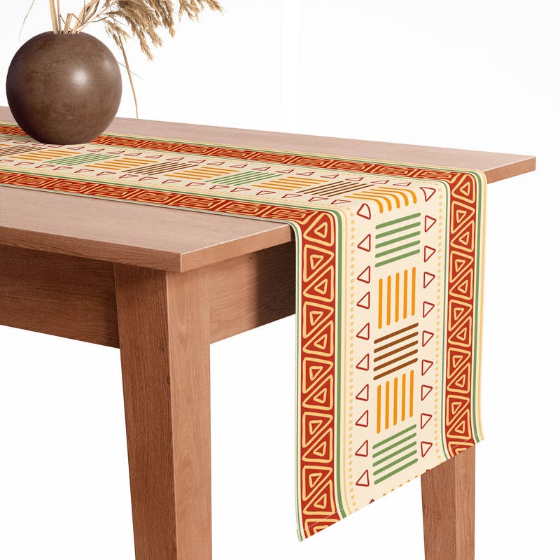 Tablecloth, velvet, 200x40 cm - multicolor