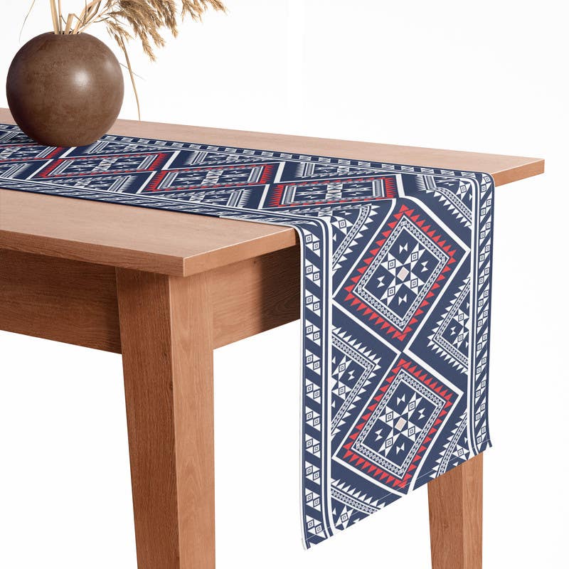 Tablecloth, velvet, 200x40 cm - multicolor