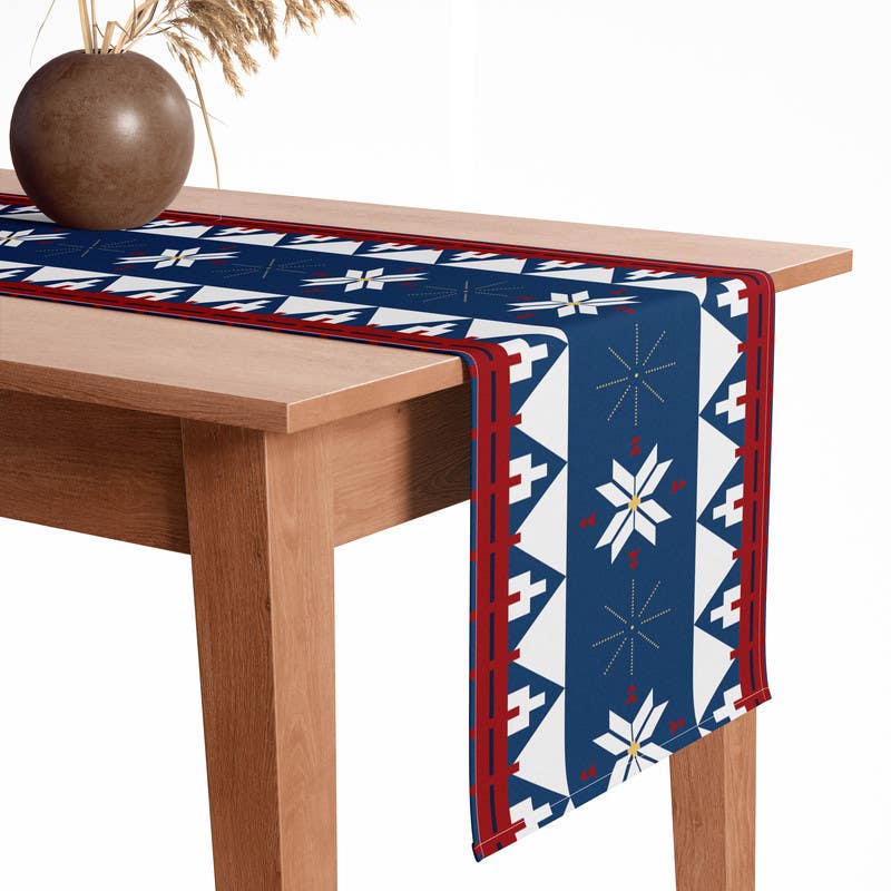 Tablecloth, velvet, 200x40 cm - multicolor