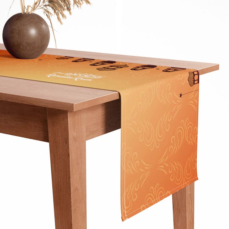Tablecloth, velvet, 200x40 cm - multicolor