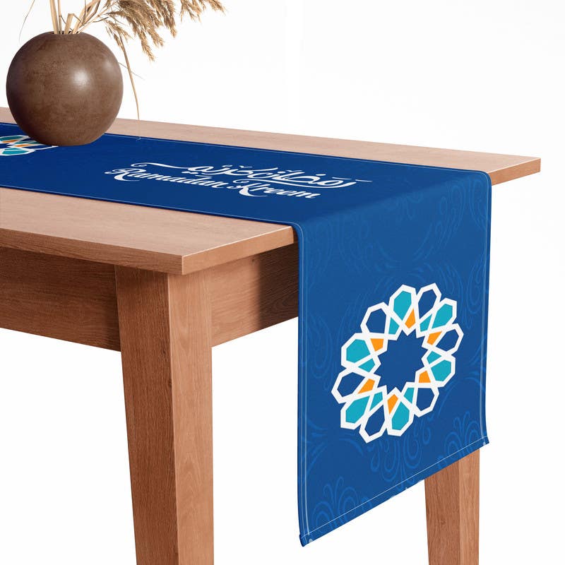 Tablecloth, velvet, 200x40 cm - multicolor