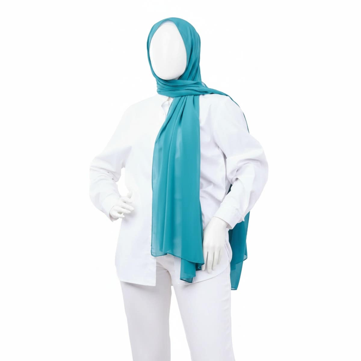 Tie Shop - Plain Crepe Chiffon - Jn07Ch921300054-200 * 75 - Dark Green