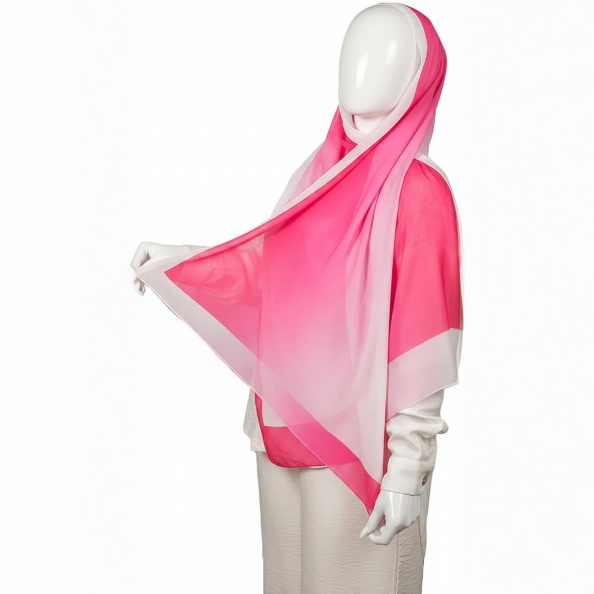Norshoping Chiffon Plaid Scarf - Special Occasion - Elegant Fabric - Versatile Design and Perfect Accessory for Any Outfit - Hijab for Women - Size (70cm x 1.8m)