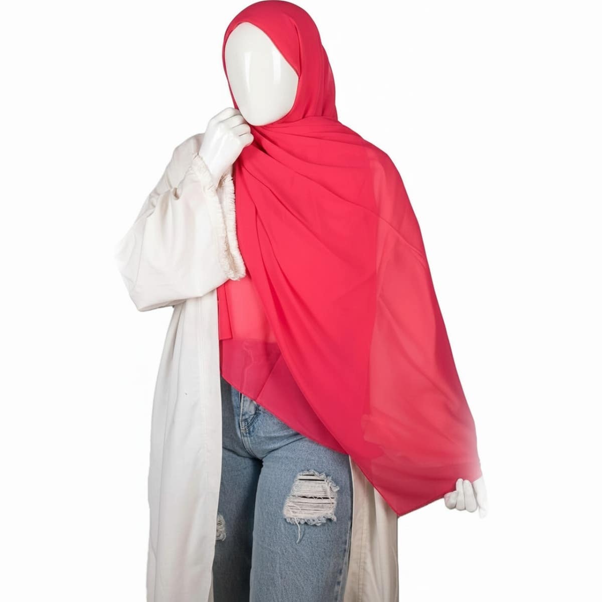 Norshoping Chiffon Plaid Scarf - Elegant Fabric - Versatile Design and Perfect Accessory for Any Outfit - Hijab for Women - Size (70cm x 1.8m)