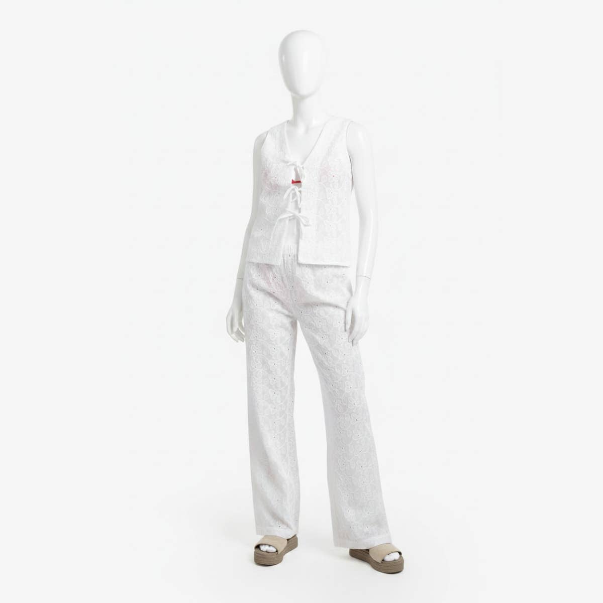 "Carinawear Embroidered Floral Tie-Up Jersey Beach Set - Best Selling, Comfortable and Stylish"