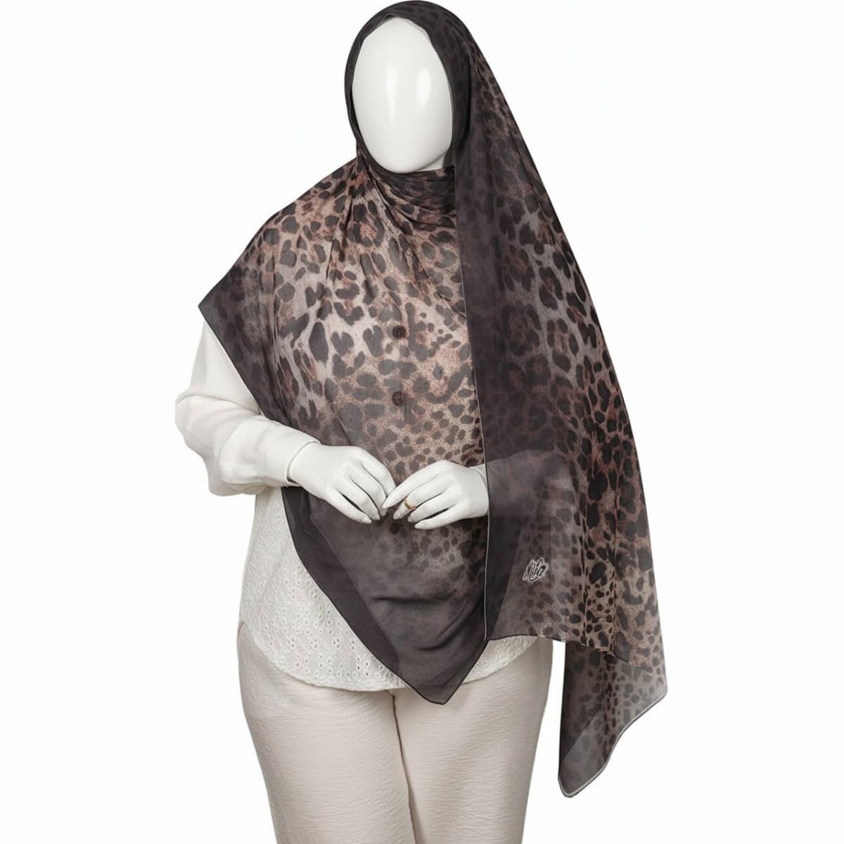 Norshoping Chiffon Plaid Scarf - Elegant Gift for Special Occasions - Elegant Fabric - Versatile Design and Perfect Accessory for Any Outfit - Hijab for Women - Size (70cm x 1.8m) Tiger