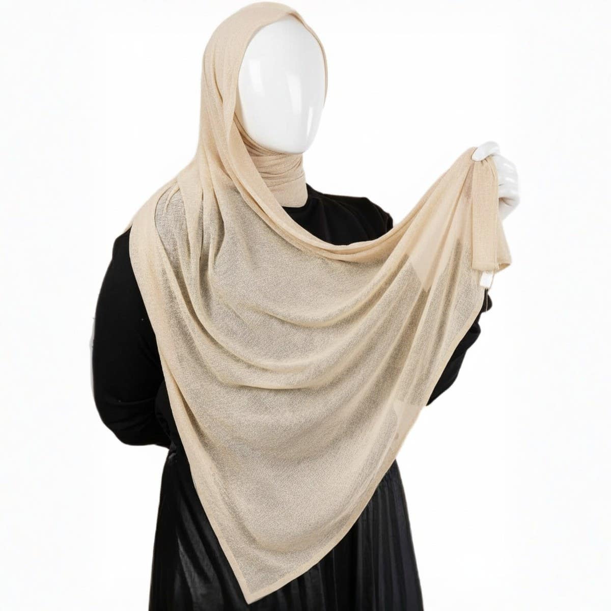 Norshoping Cotton Scarf - Special Occasion - Elegant Fabric - Versatile Design and Perfect Accessory for Any Outfit - Hijab for Women - Size (70cm x 1.8m) Plain Beige