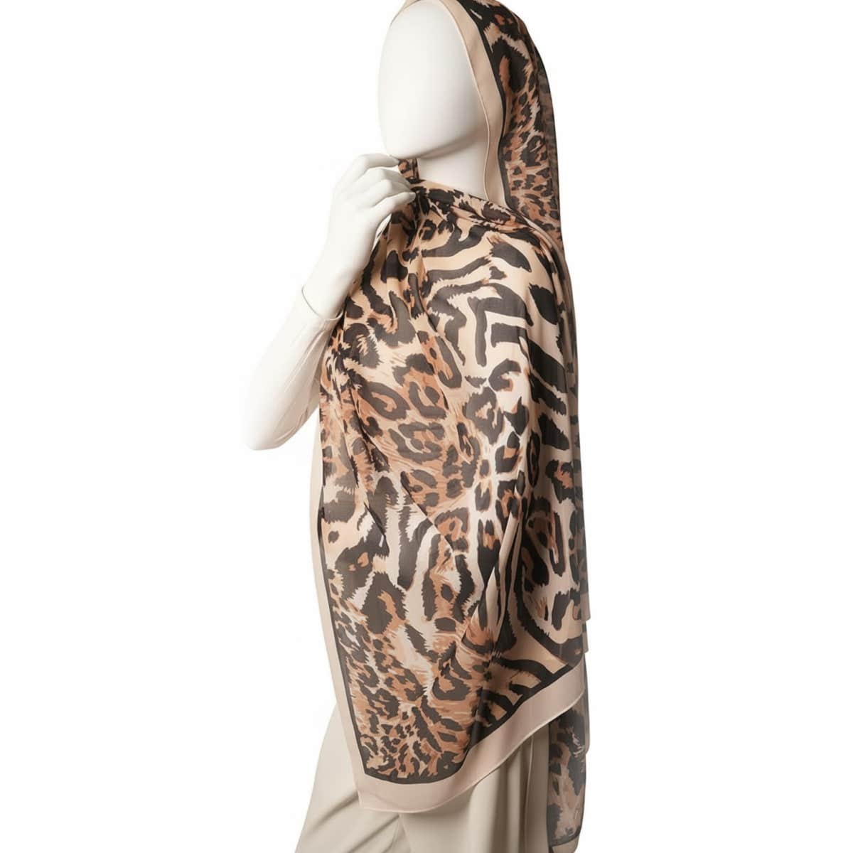 Norshoping Chiffon Plaid Scarf - Elegant Gift for Special Occasions - Elegant Fabric - Versatile Design and Perfect Accessory for Any Outfit - Hijab for Women - Size (70cm x 1.8m) Brown