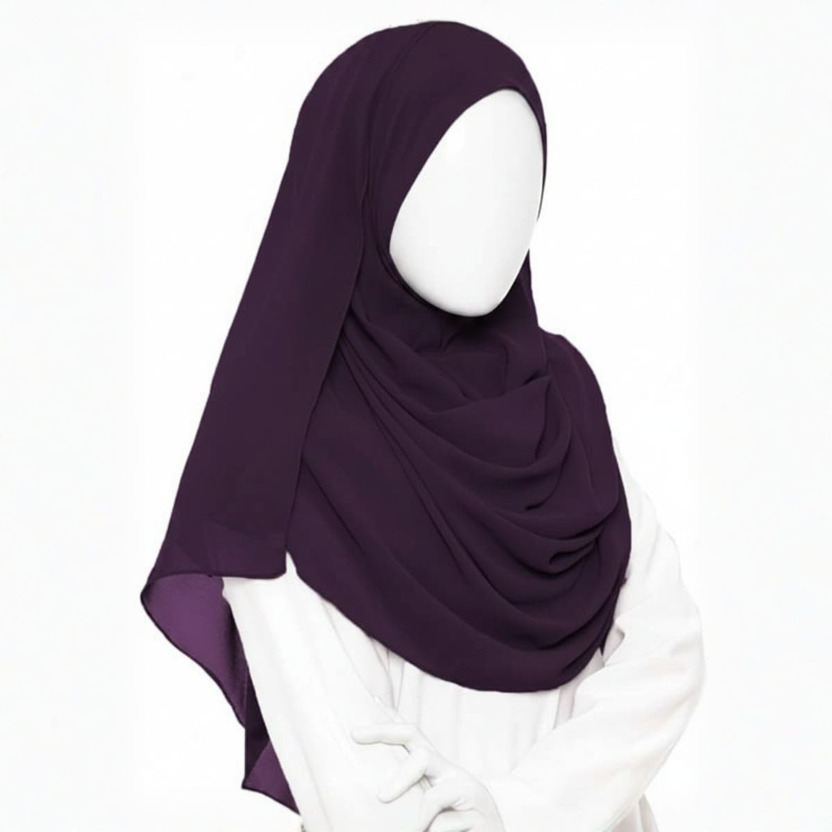 Norshoping Chiffon Plaid Scarf - Elegant Gift for Special Occasions - Elegant Fabric - Versatile Design and Perfect Accessory for Any Outfit - Hijab for Women - Size (70cm x 1.8m) Deep Mauve