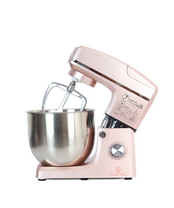 Rafal Stand Mixer, 10 Liters, 2200 Watts, 6 Speeds - Rose