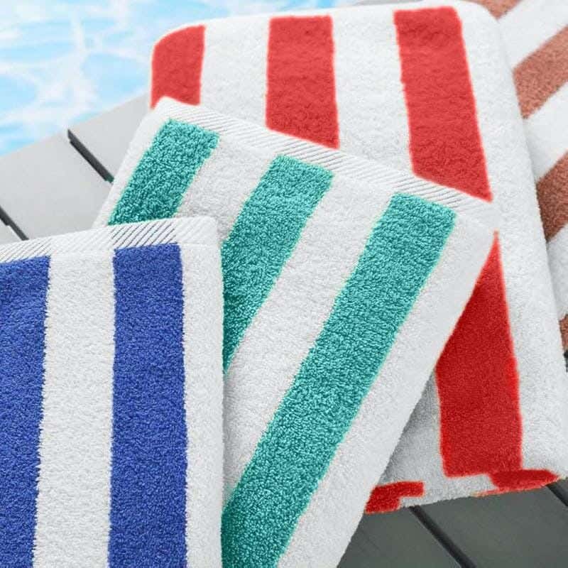 Signola Towel Set, 3 Pieces, Cotton, 180 x 70 cm - Red, Dark Blue, Green