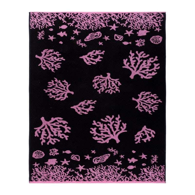 Signola Towel, 1 Piece, Cotton, 170 x 90 cm - Black and Pink