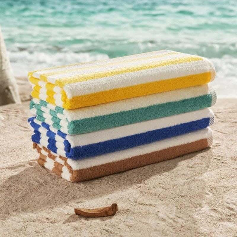 Signola Beach Towel Set, 4 Pieces, Cotton, 180 x 70 cm - Multicolor