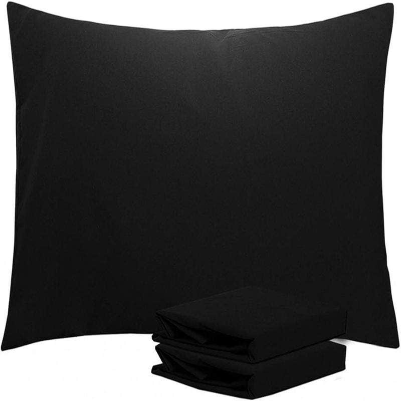 Signola Pillowcase Set, 2 Pieces, Microfiber, 70 x 50 cm - Black