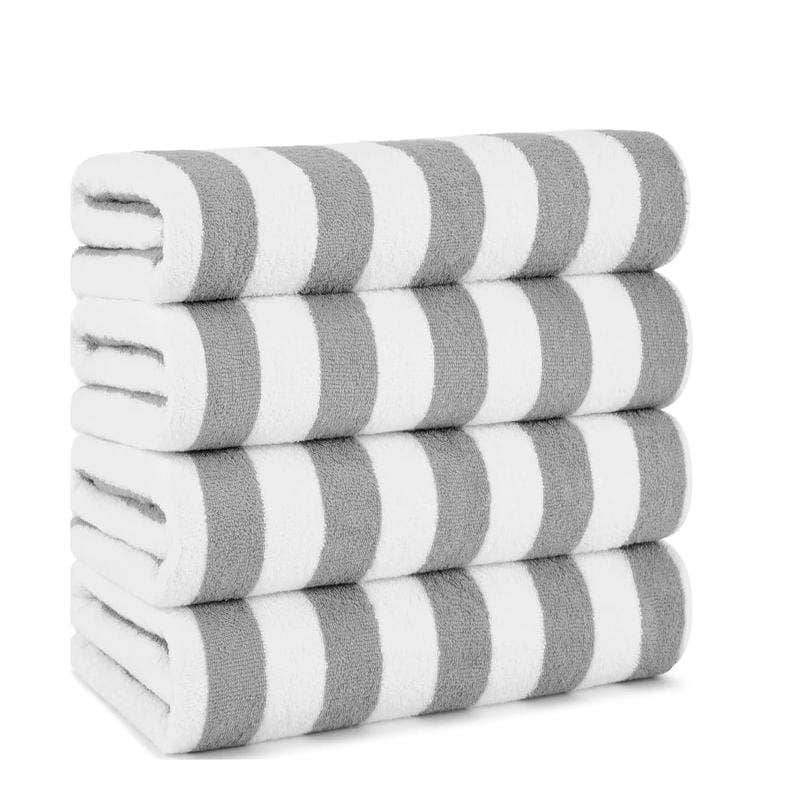 Signola Bath Towel Set, 4 Pieces, Cotton, 100 x 50 cm - Grey