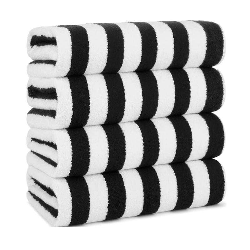 Signola Bath Towel Set, 4 Pieces, Cotton, 100 x 50 cm - Black