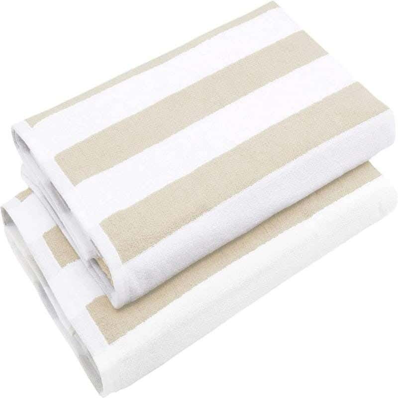 Signola Bath Towel Set, 2 Pieces, Cotton, 180 x 70 cm - Beige