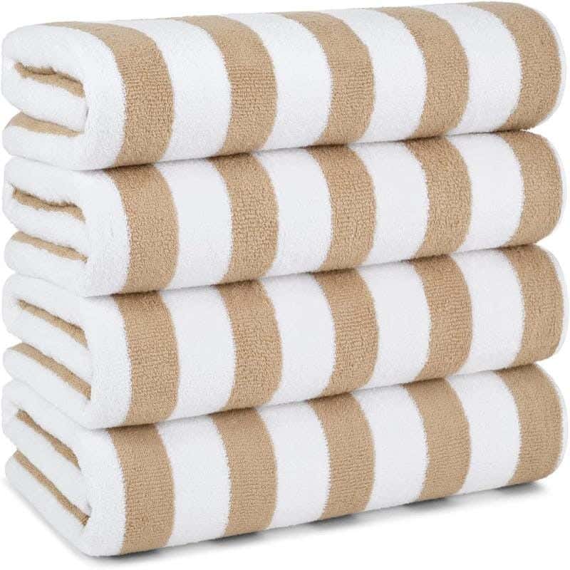Signola Bath Towel Set, 4 Pieces, Cotton, 180 x 70 cm - Brown