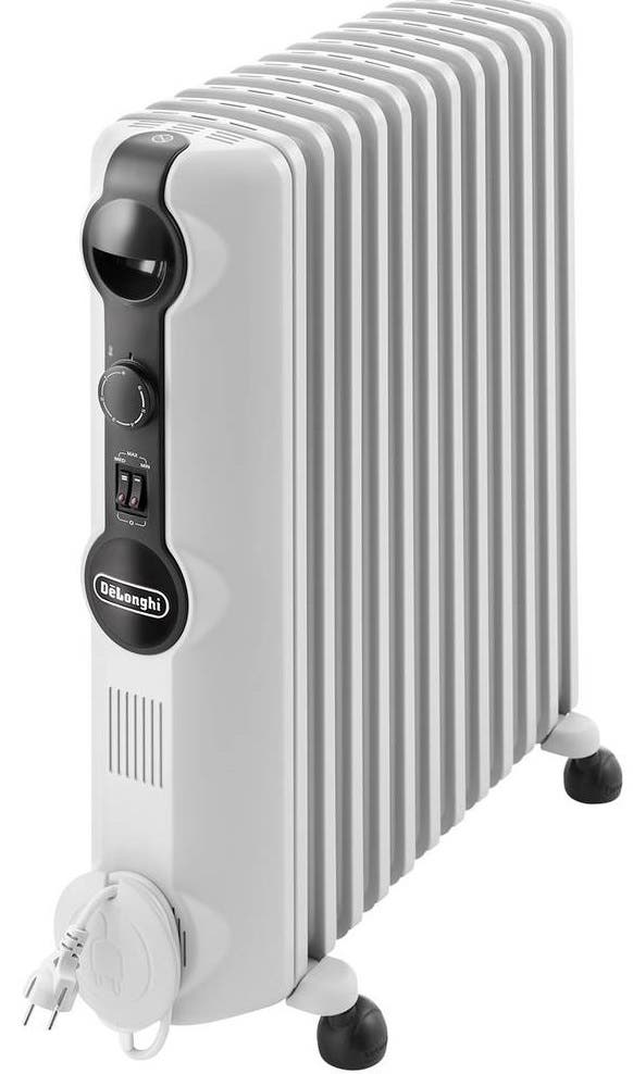 Delonghi Trrs1225 Oil Heater, 2500 Watt, 12 Blades, 3 Levels - Light Grey