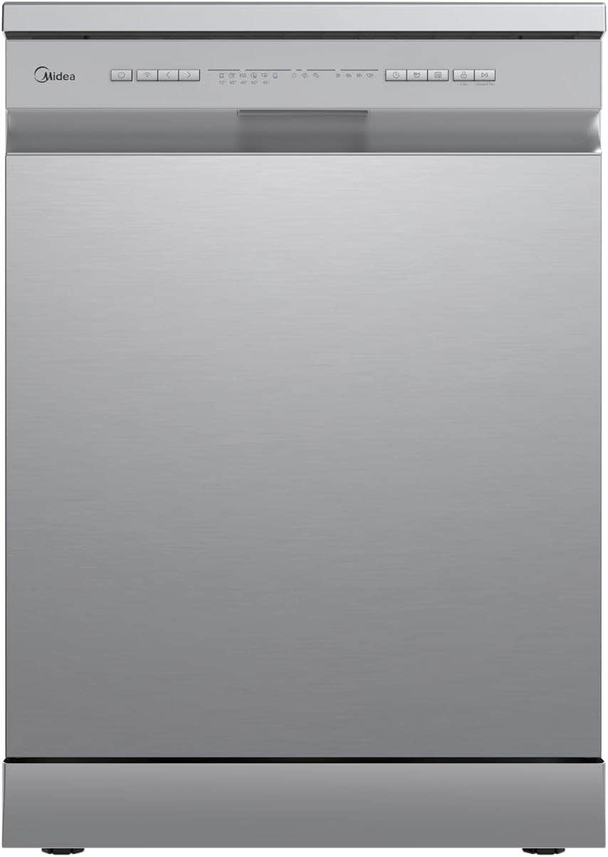 Midea MDWPF1333C(S)-W-EG Dishwasher, 13 Place Settings, 6 Programs, Wi-Fi, Antibacterial Filter - Silver