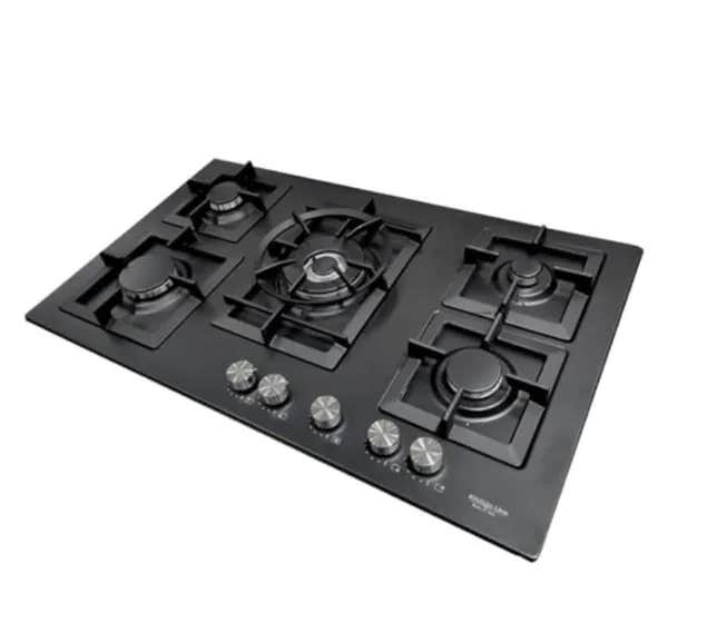 Kitchen Line ZP. J5020BK Built In Gas Hob, 5 Burners, 90 Cm - Black
