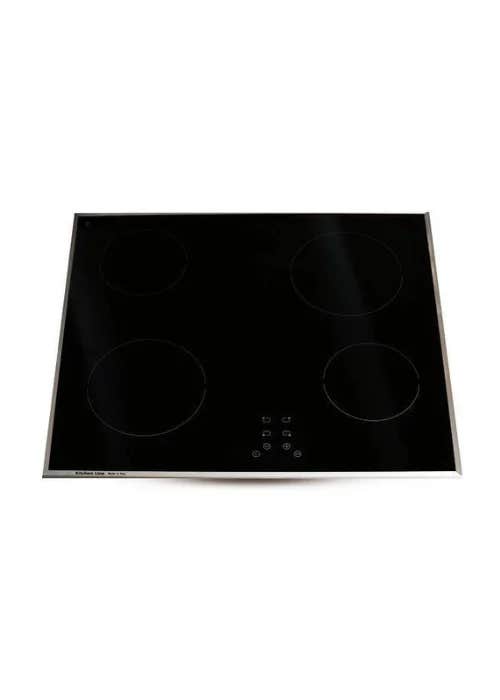 Kitchen Line ZP.VTN04 Built In Electric Hob, 4 Burners, 60 Cm - Black