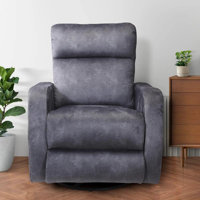 Lazy Boy Recliner Chair, 85 x 100 x 84 cm, Beech + MDF - Grey