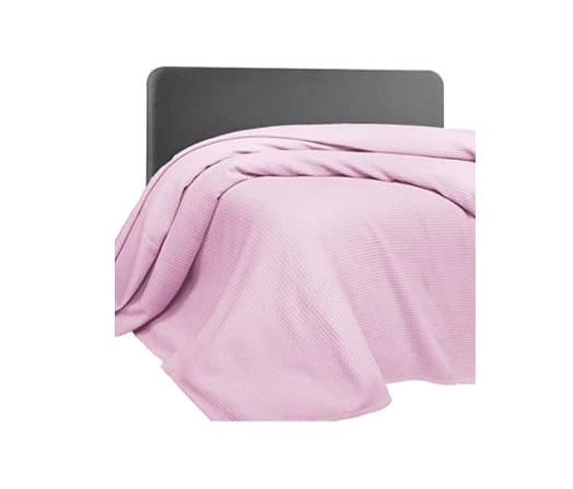 Pica Summer Cotton Bedspread, Large, Plain, 230x 240, One Piece - Pink