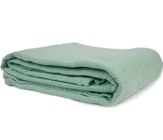 Pica Summer Cotton Bedspread, Large, Plain, 230*240, One Piece - light green