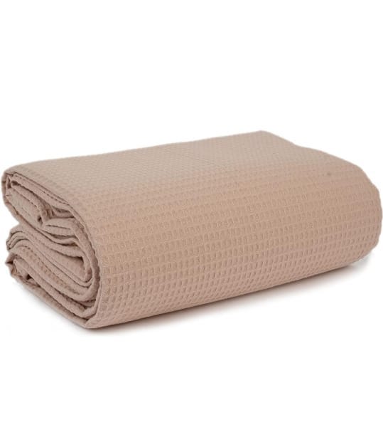 Pica Summer Cotton Bedspread, Large, Plain,, 230*240, One Piece - Beige