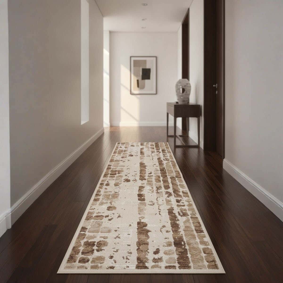 Oriental Weavers Polypropylene Ghazal Rug, 290×96 cm, Approximately 3,350 kg - Brown Beige
