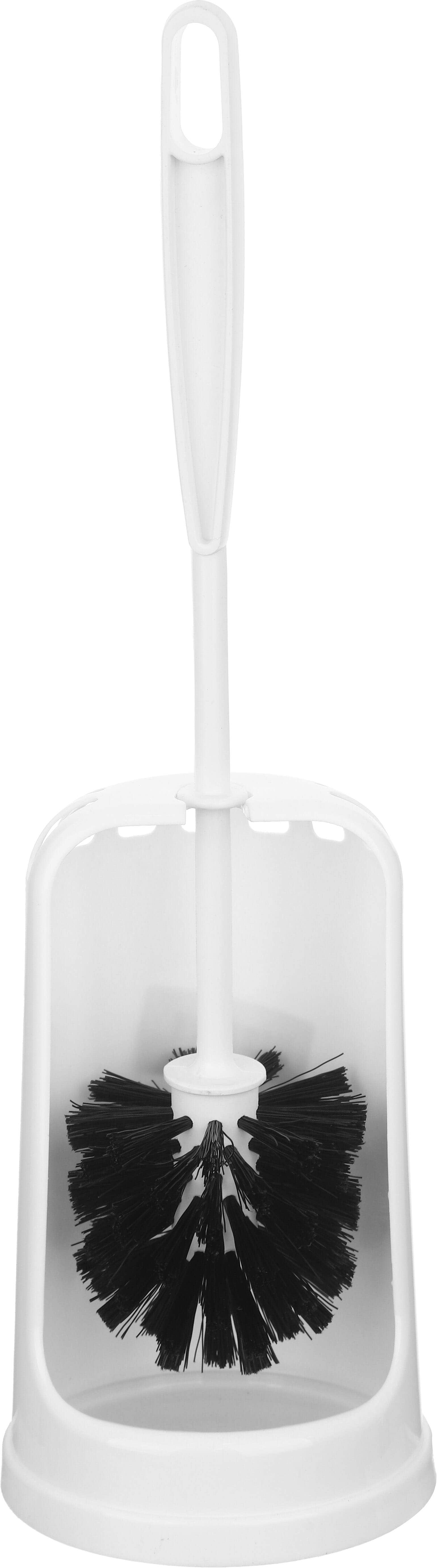 York Plastic Toilet Brush with Base, 39×12 cm - White