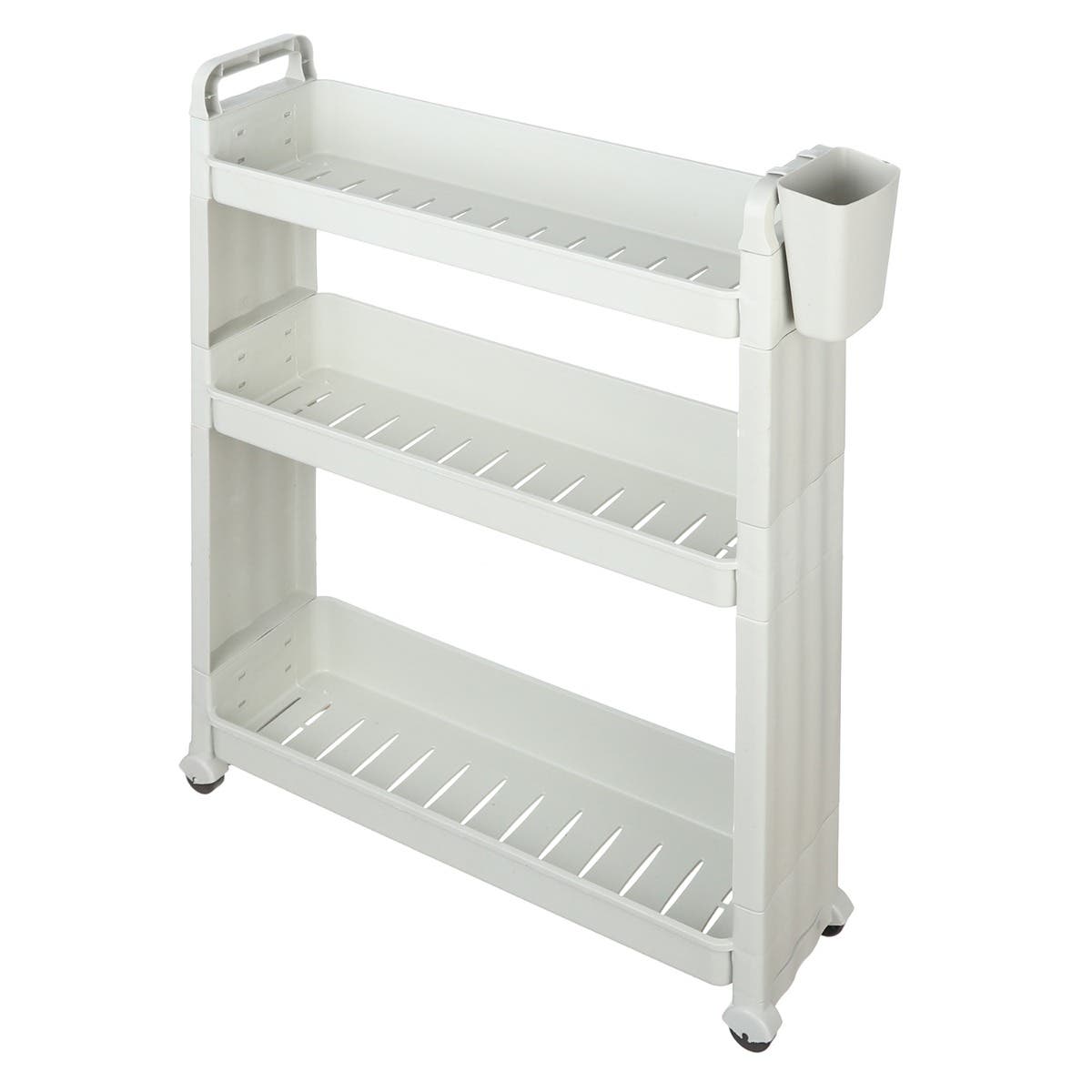 Storage Shelves, 3 Drawers, 70×54×15.5 cm - White