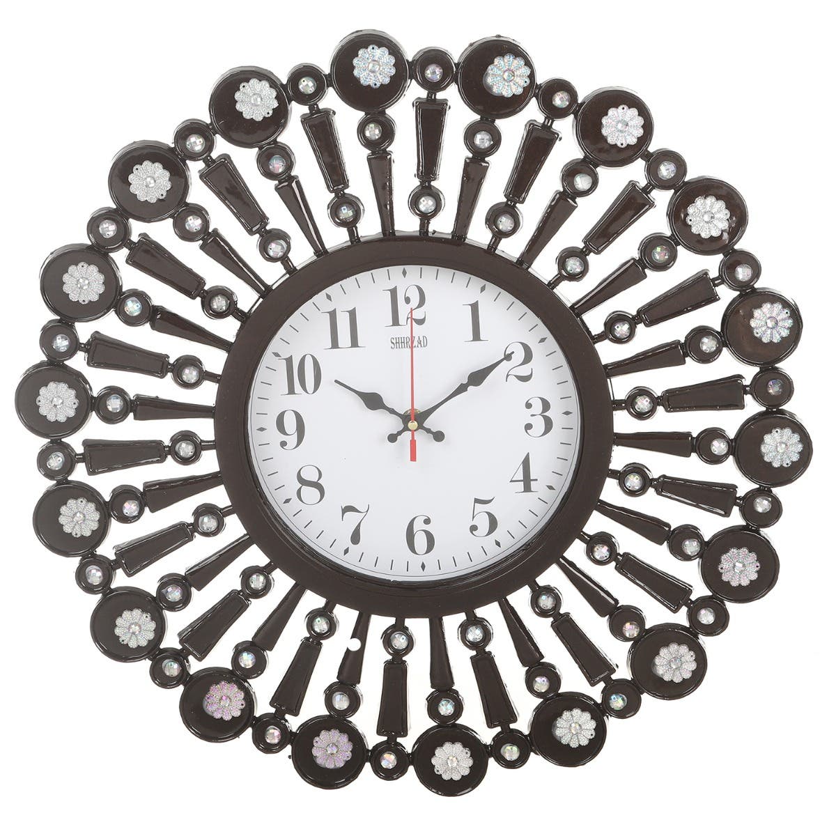 Plastic Wall Watch, 45 cm - Dark Brown