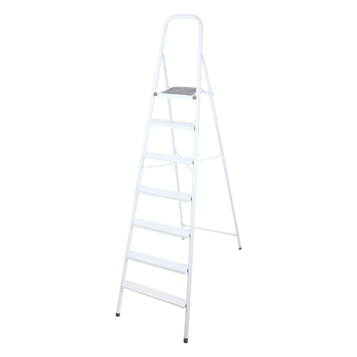 Lora Metal Ladder, 7 Degrees, 155 cm - White