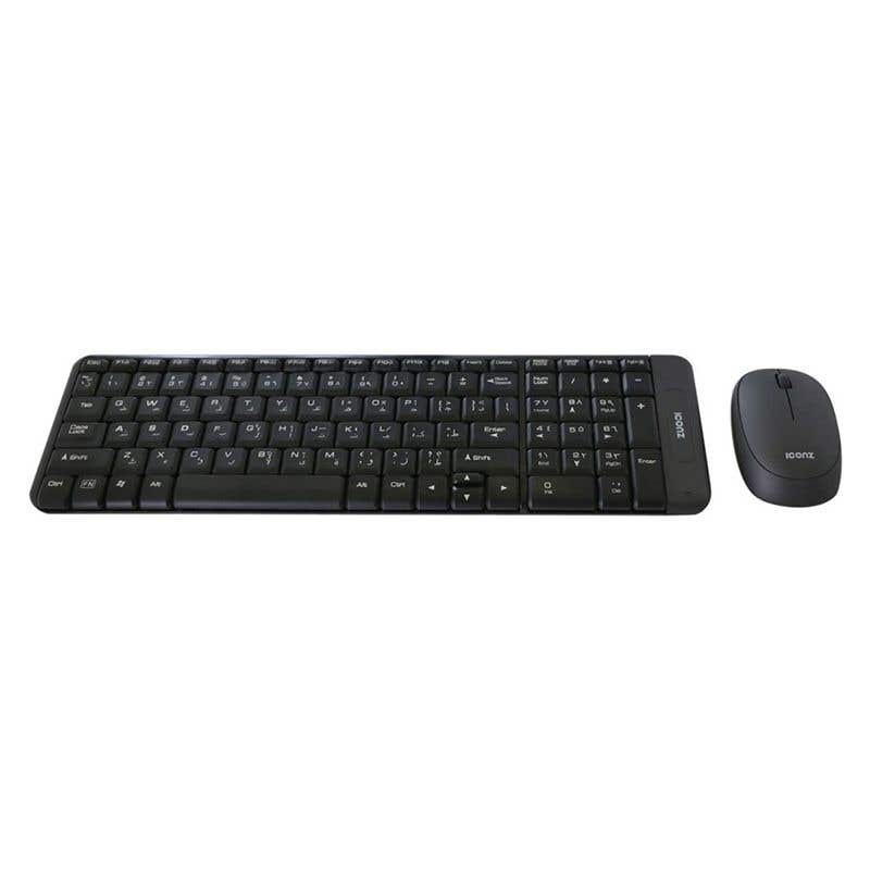 ICONZ IMN-WCB01K Wireless Multimedia Keyboard and Mouse - Black