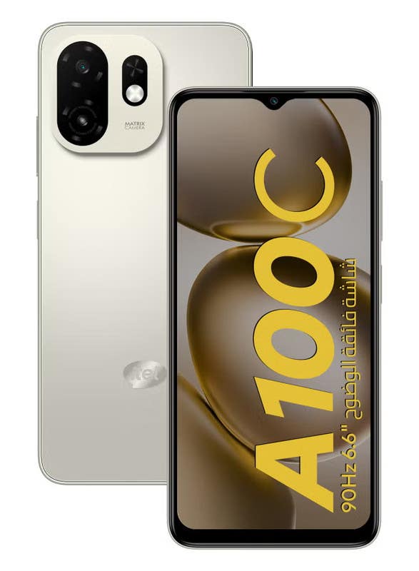 Itel A100c Smart Mobile, Dual SIM, 3GB RAM, 128GB, 4G Network - Titanium Gold