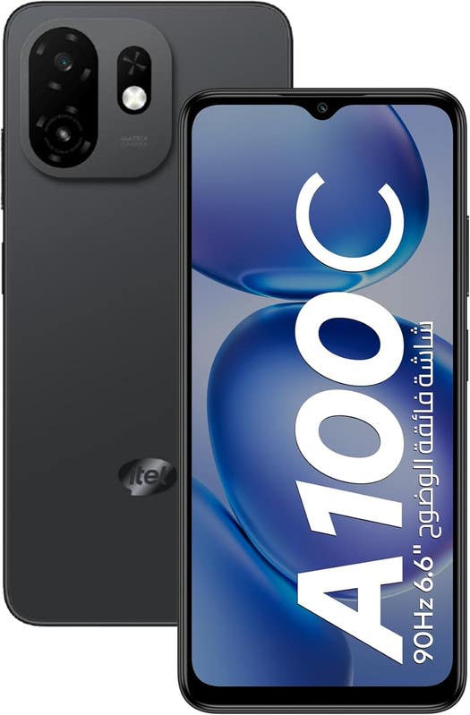 Itel A100c Smart Mobile, Dual SIM, 3GB RAM, 128GB, 4G Network - Black