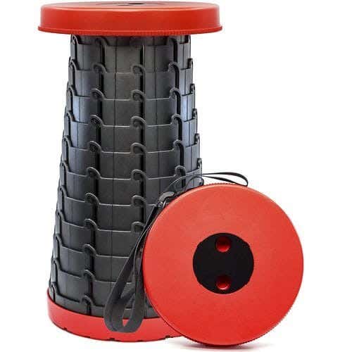 Plastic Wilderness Chair, Foldable - Black Red